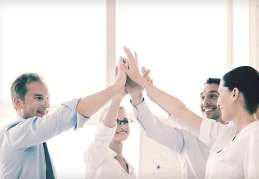 A professional team collaborating